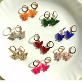 Butterfly Huggies Earrings shinelikejewel