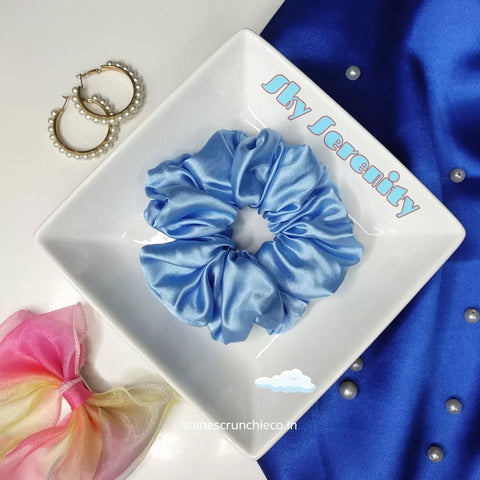 Light Blue Scrunchies