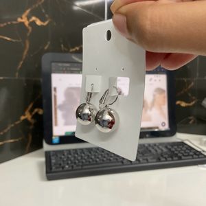 Silver Ball Earrings