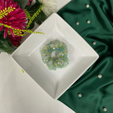 Organza Pearl Scrunchie