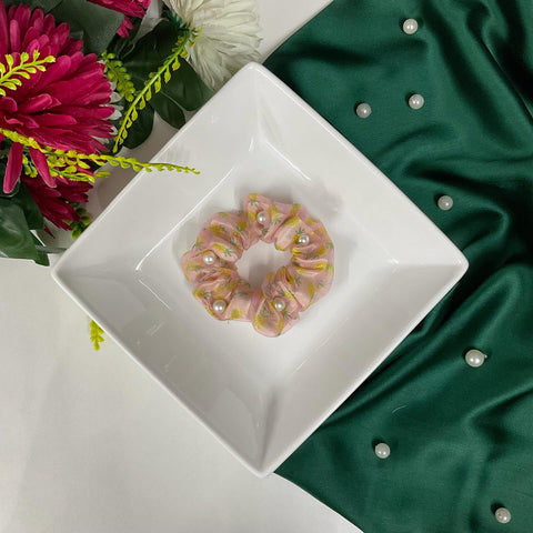 Organza Pearl Scrunchie