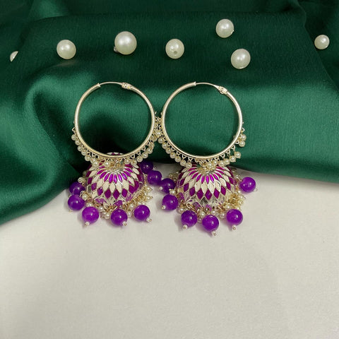 Jamun Hoop Jhumka Earrings