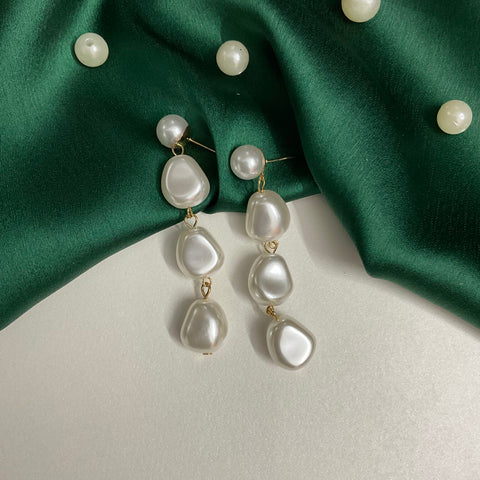 Pearl Tassel Drop Earrings