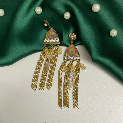 Urthan Green Drop Earrings