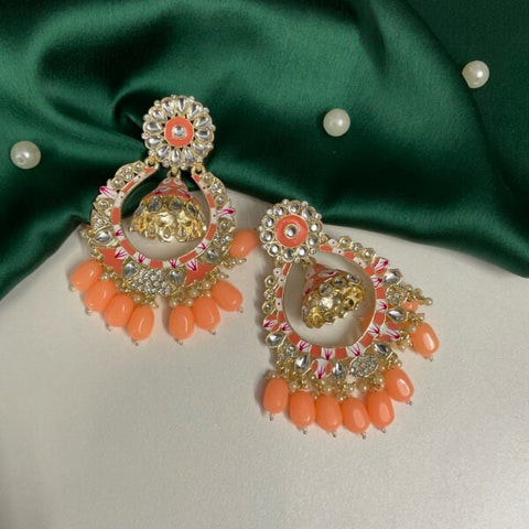 Narangi Meenakari Earrings