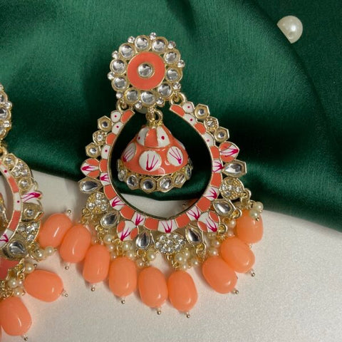 Narangi Meenakari Earrings