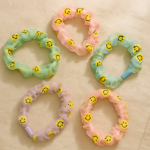 Pack of 2 Smily Skinny Scrunchie