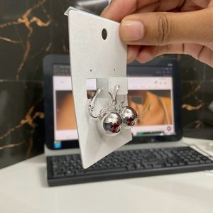 Silver Ball Earrings