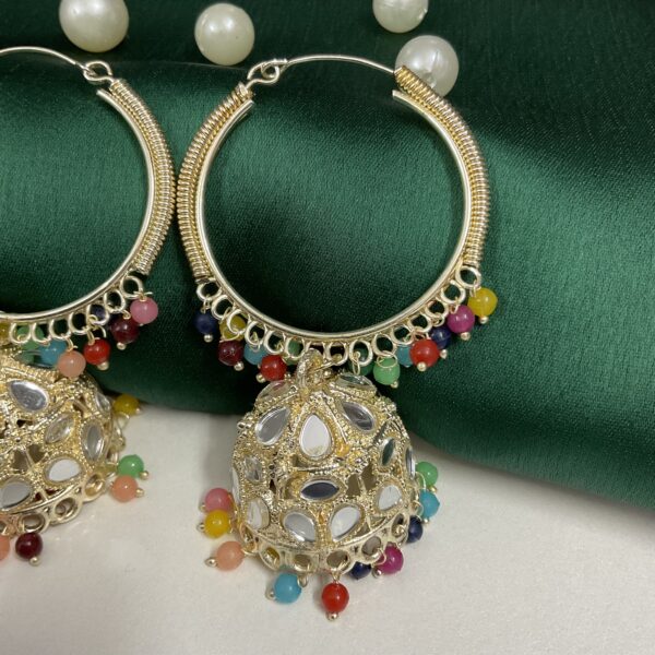 Rainbow Hoop Jhumka - Image 2