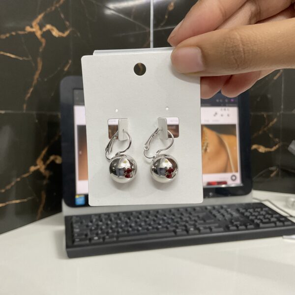 Silver Ball Earrings